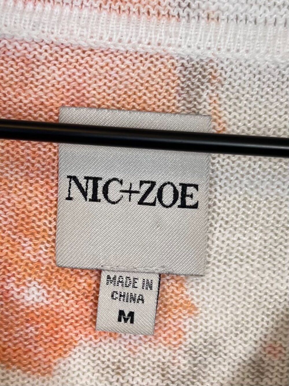 Nick + Zoe Colorful Artsy Lightweight Geometric Print Crew Neck Sweater Size M - Picture 3 of 7